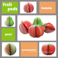 fruit shaped 3d memo pad